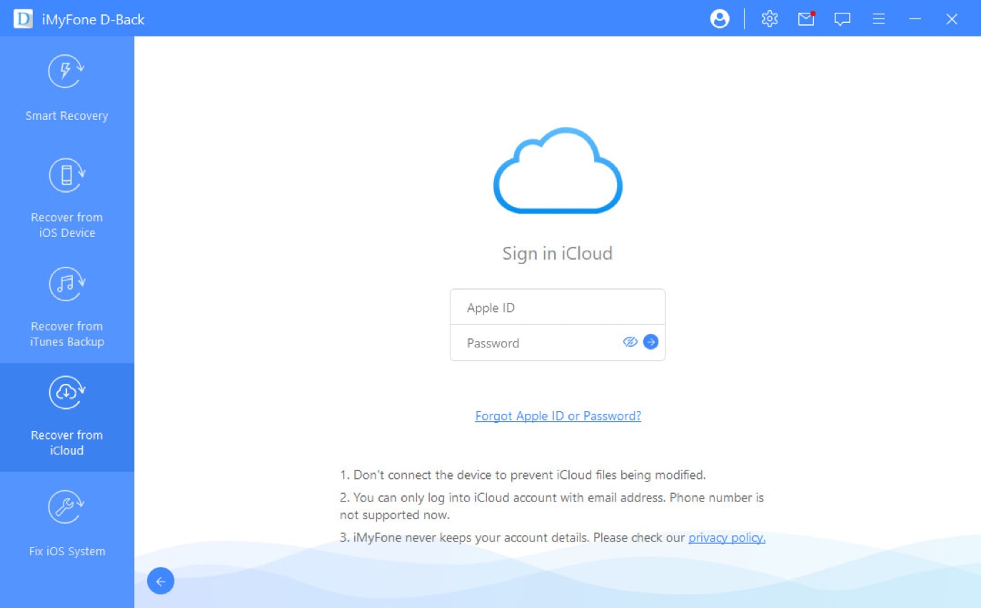 log in icloud account