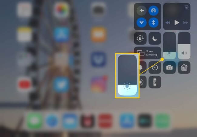 adjust iPad screen brightness