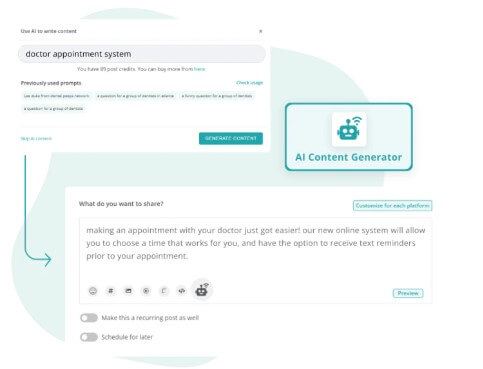 AI content generation tool- Recurpost