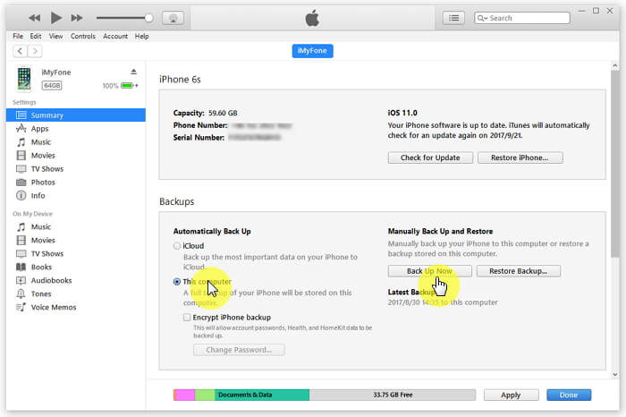 create whatsapp backup on itunes