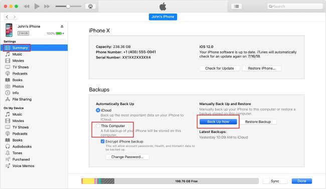 backup whatsapp to itunes