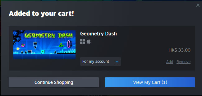 buy geometry dash on steam