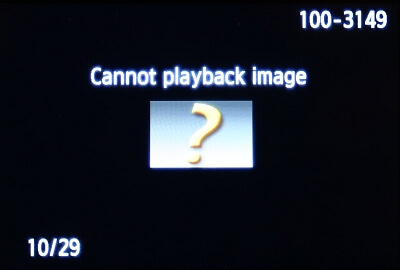 cannot playback image