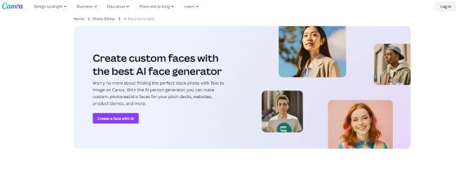 canva ai face generator