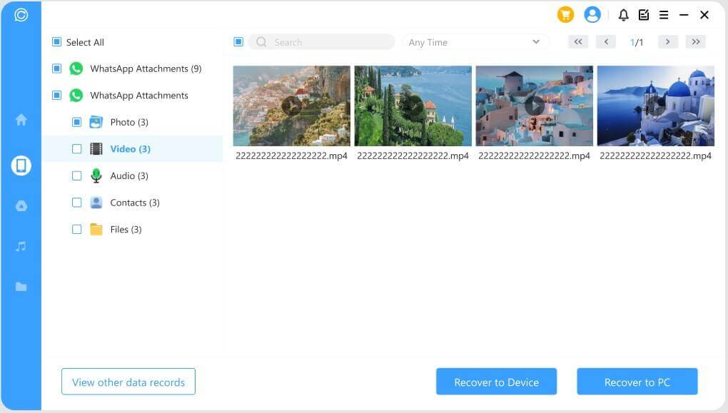 imyfone chatsback select data