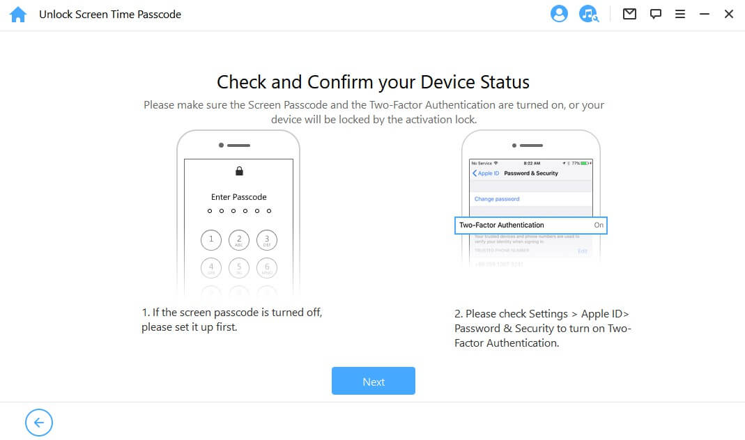 confirm device status