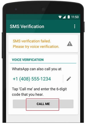 call me for whatsapp verification code