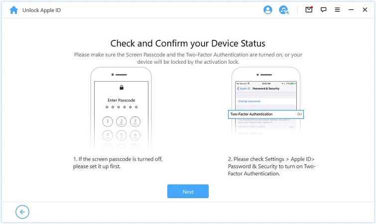 confirm device status