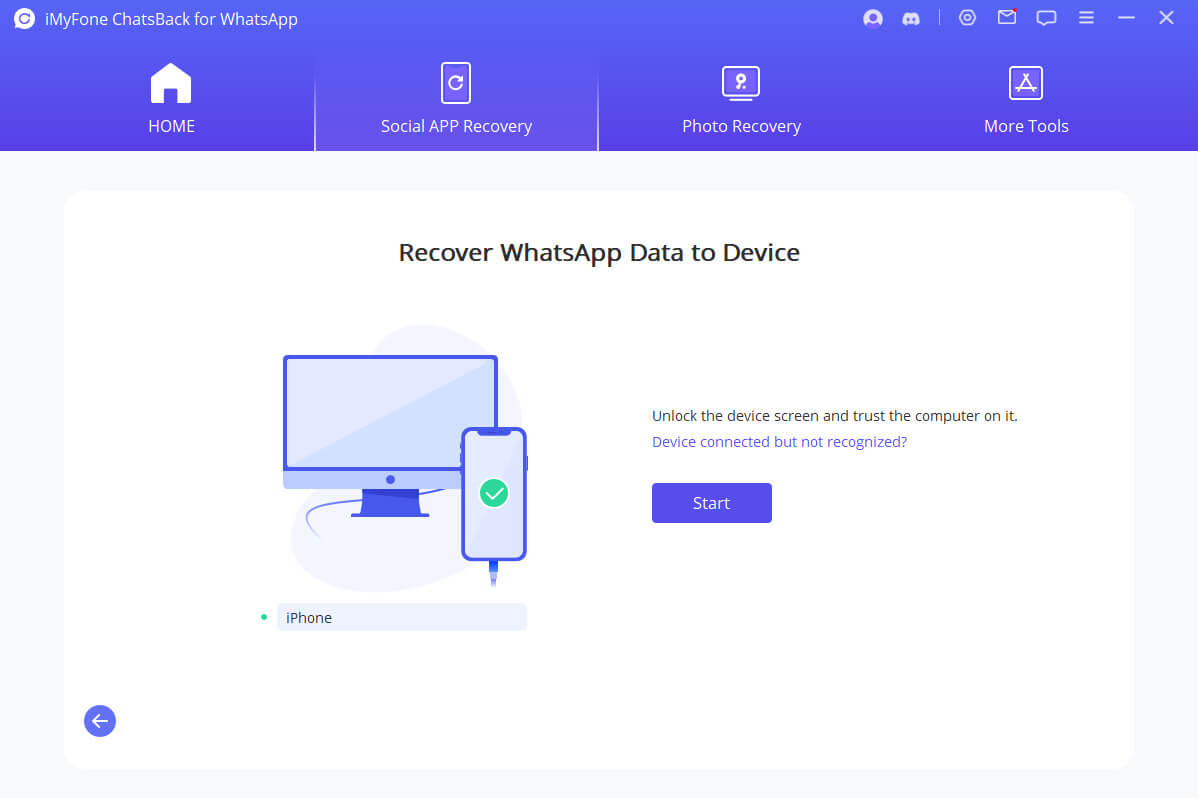 connect phone to pc for whatsapp recovery