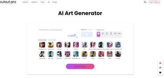 cutoutpro ai art generator