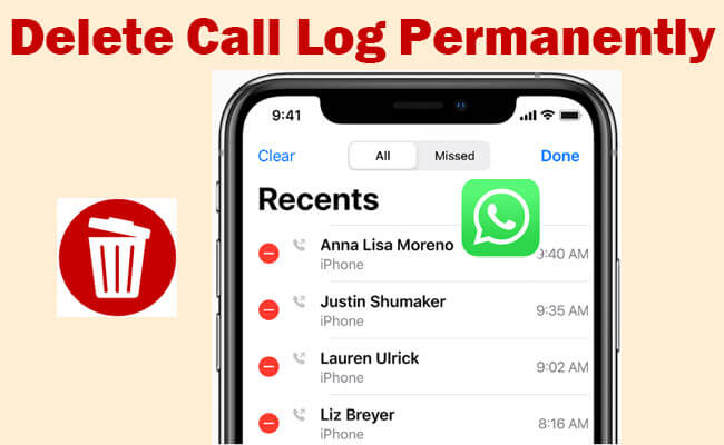 delete call log on iphone
