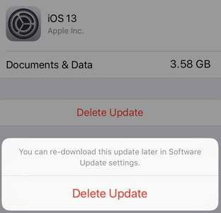 delete ios 16/17/18 update