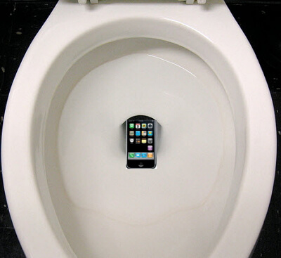 dropped iPhone in toilet