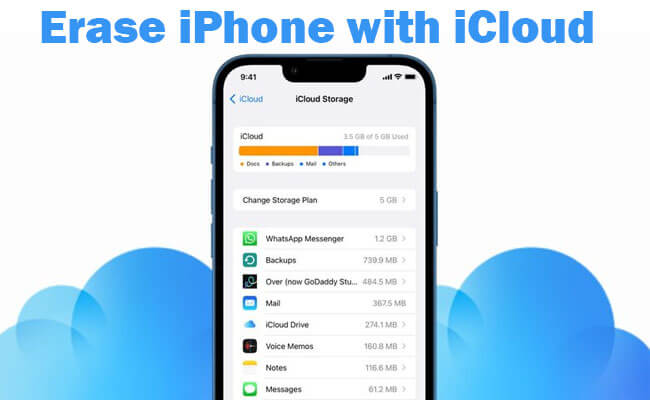 erase iphone with icloud