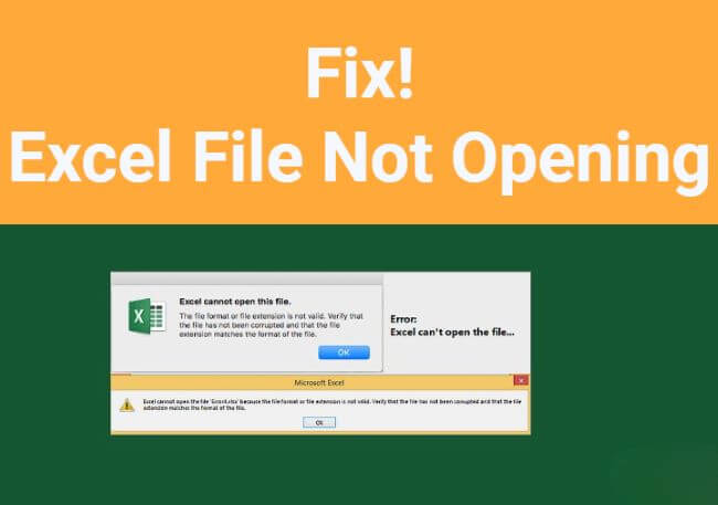 excel file not opening