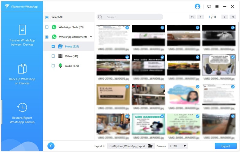 export whatsapp photos