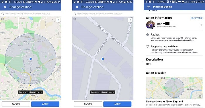 change facebook marketplace location