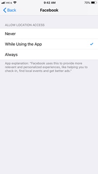 facebook location services