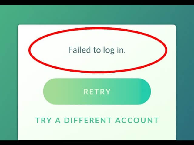 fail to log in