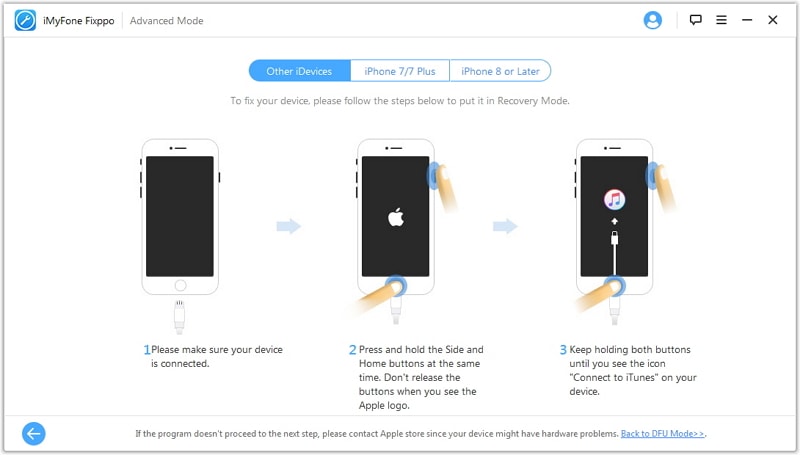  enter DFU Mode under Standard Mode