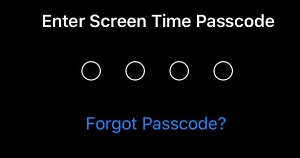 reset screen time passcode on iphone by tapping forgot passcode