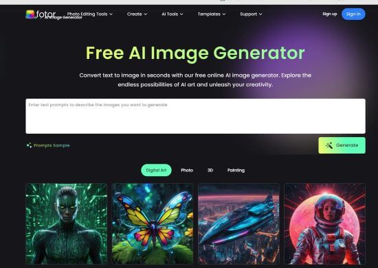 fotor ai image generator