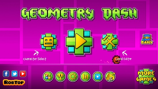 Geometry-Dash-Main-screen