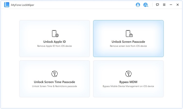 chooseunlock screen passcode mode to unlock ipod without passcode