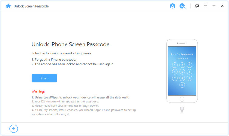 remove iphone screen lock to factory reset iphone without turning on