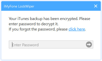 Enter iTunes backup password