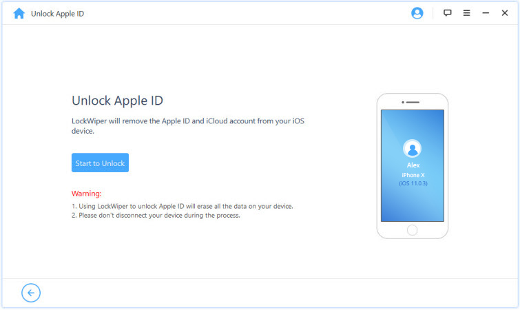 apple id removal tool start to unlock appple id