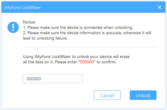 input 000000 to verify unlock disabled and unavailable iphone