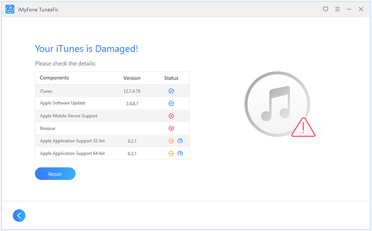 tunesfix detect itunes issues