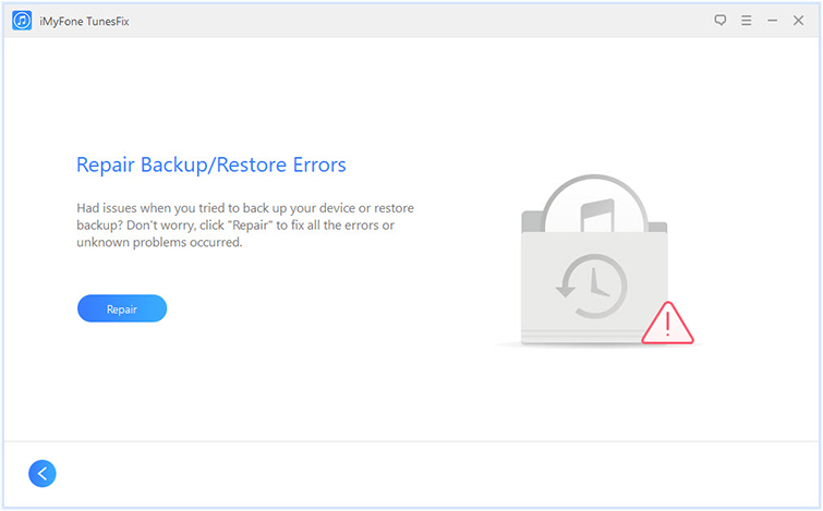 repair backup/restore errors