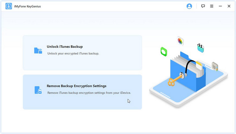 select remove backup encryption settings