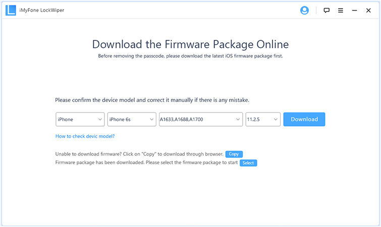 download firmware package to fix how to wipe an iphone that won't turn on