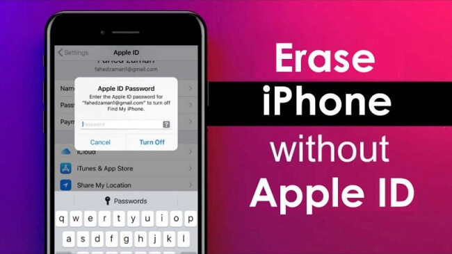 how to factory reset/erase iphone without apple id password