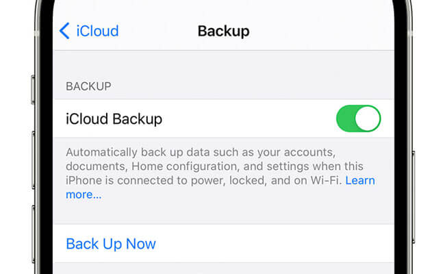 icloud backup now