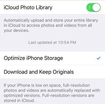 iCloud photo library