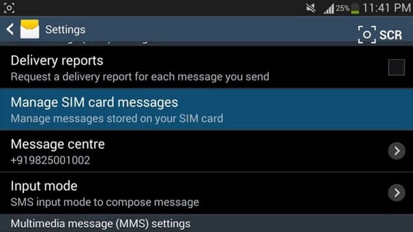 import messages to android