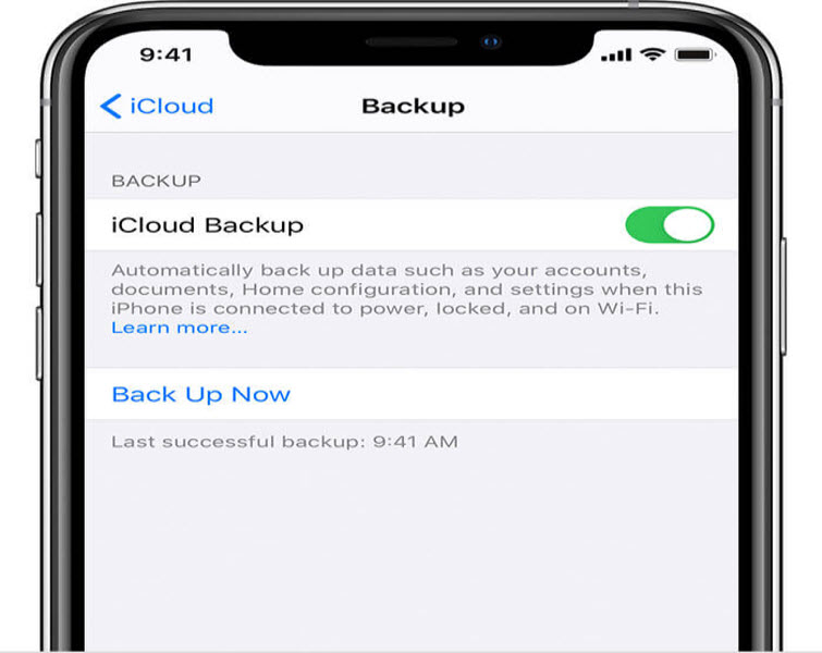 make a backup on icloud before icloud sign out