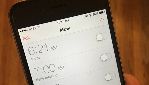 iPhone alarm