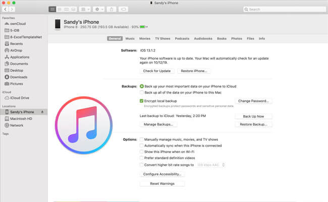 itunes or finder