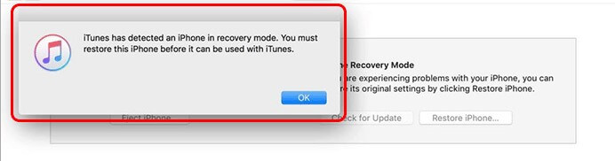 restore iPhone using iTunes