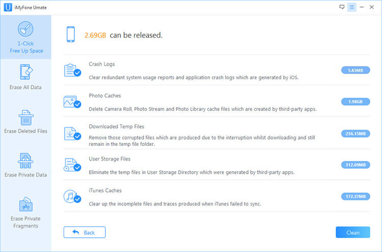 junk files of iMyfone Umate
