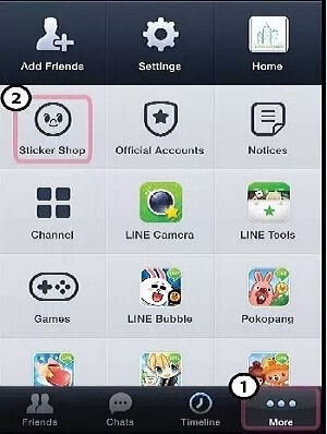 line stickers shop icon