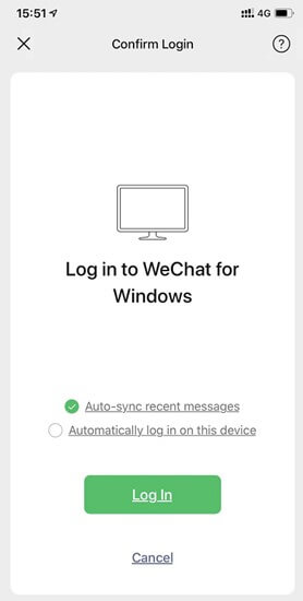 login to wechat for windows