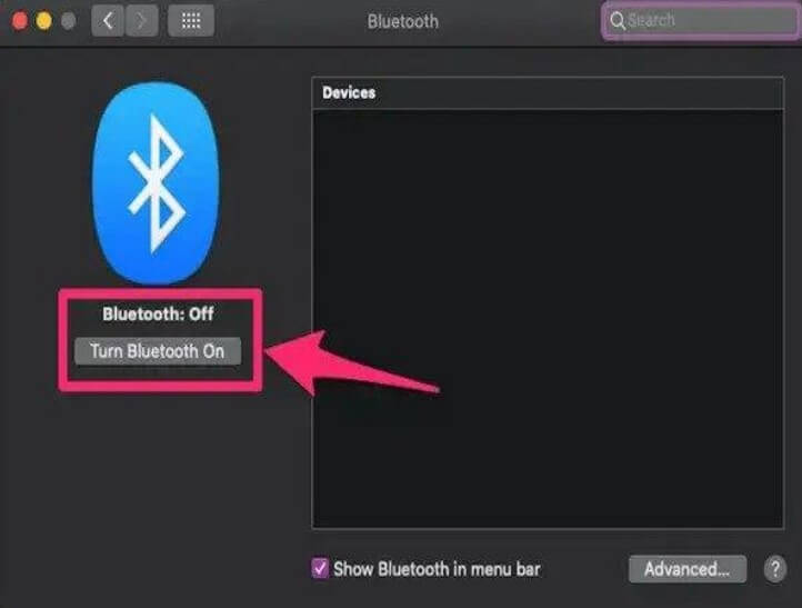 mac setting bluetooth on