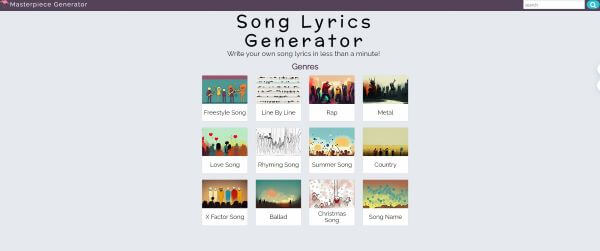 masterpiece song lyrics generator