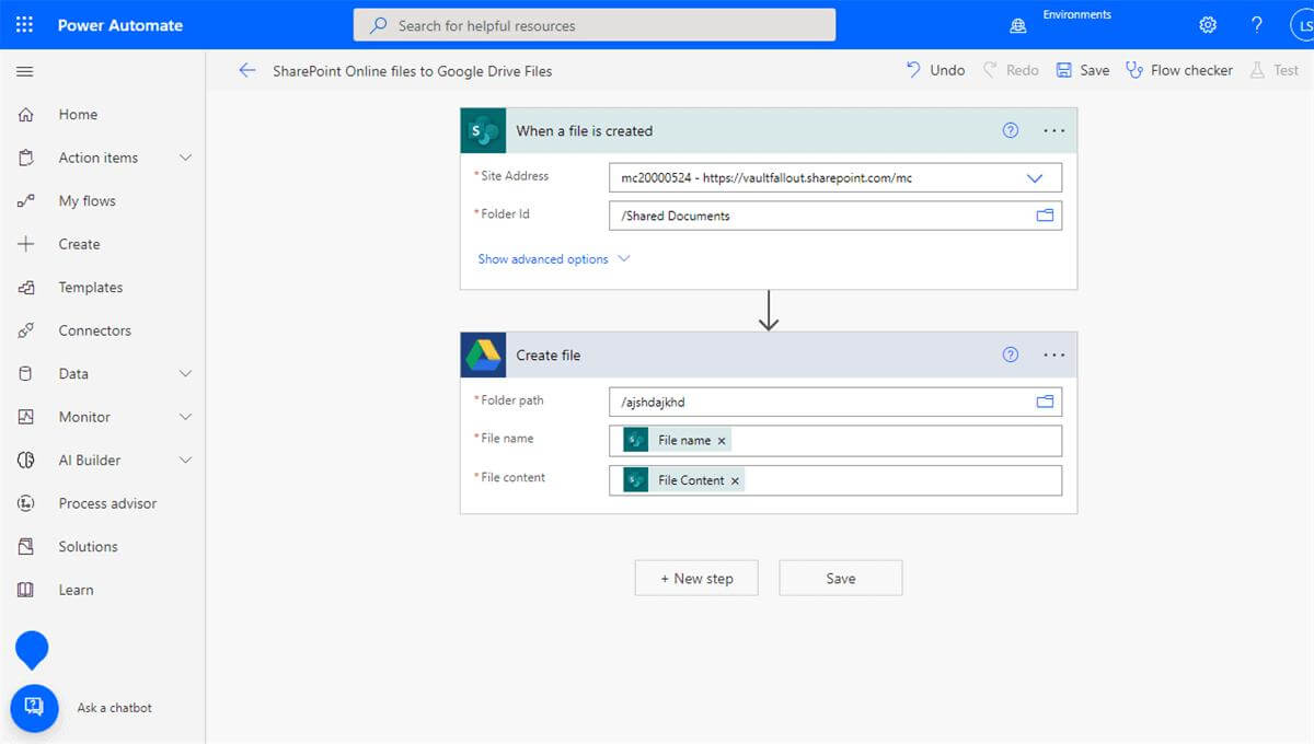 microsoft power automate choose the path